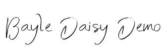 Bayle Daisy Demo Font Image