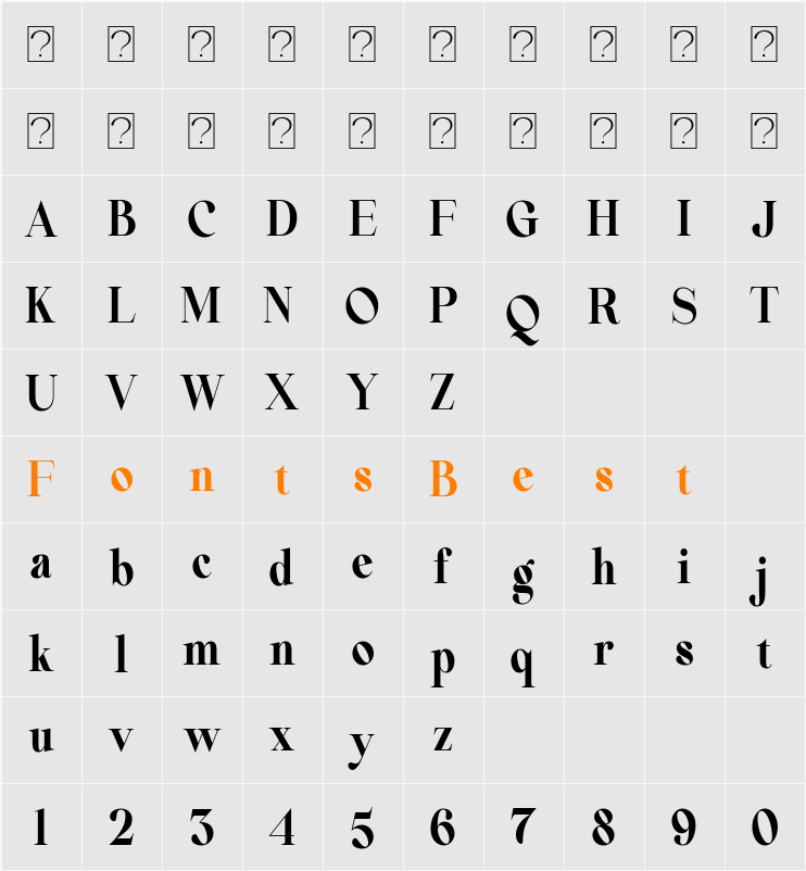 Beautiful Comethrue Ultr Bold Ultra Cond Character Map