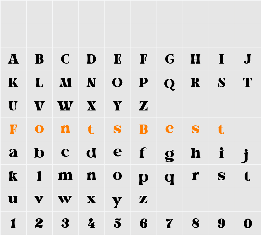 The Fieasto Character Map