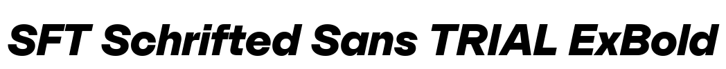 SFT Schrifted Sans TRIAL ExBold Font Image