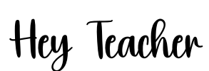 Hey Teacher Font Image