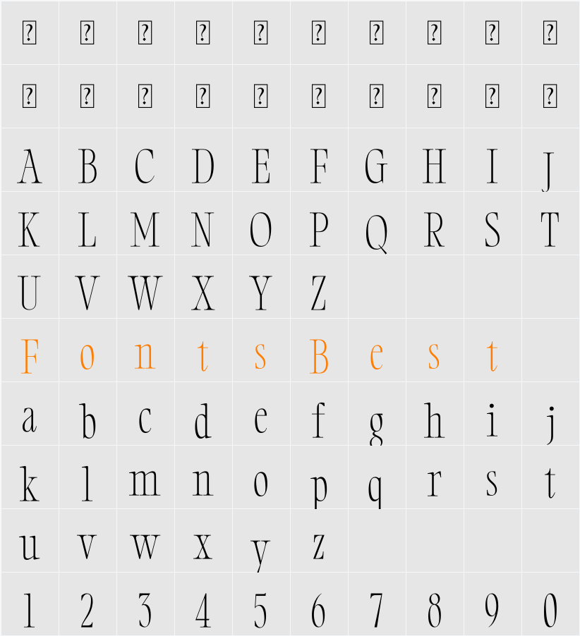Clamofte Character Map
