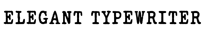 ELEGANT TYPEWRITER Font Image