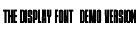 THE DISPLAY FONT (DEMO VERSION)