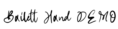 Bailett Hand DEMO Font Image