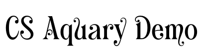 CS Aquary Demo Font Image