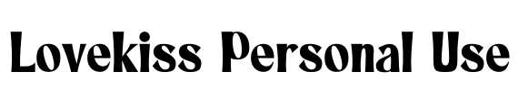 Lovekiss Personal Use Font Image