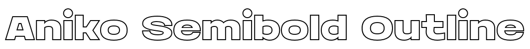 Aniko Semibold Outline Font Image