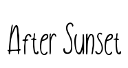 After Sunset Font Image