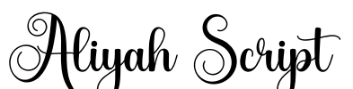 Aliyah Script Font Image
