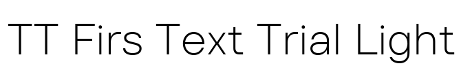 TT Firs Text Trial Light Font Image