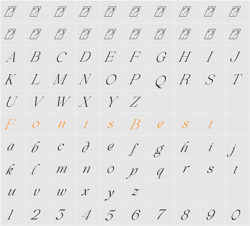 Beautiful Comethrue Ultr Light Ultra Cond Character Map