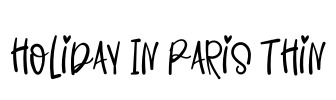 Holiday In Paris Thin Font Image