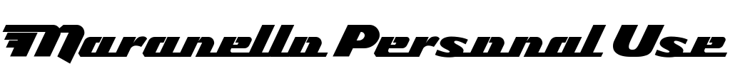 Maranello Personal Use Font Image