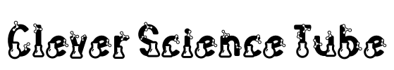 Clever Science Tube Font Image