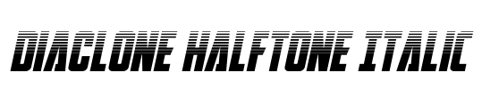 DiaClone Halftone Italic Font Image