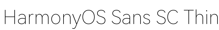 HarmonyOS Sans SC Thin Font Image