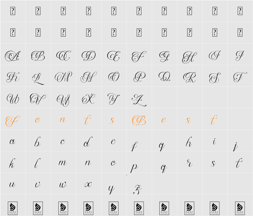 Adeglian Character Map