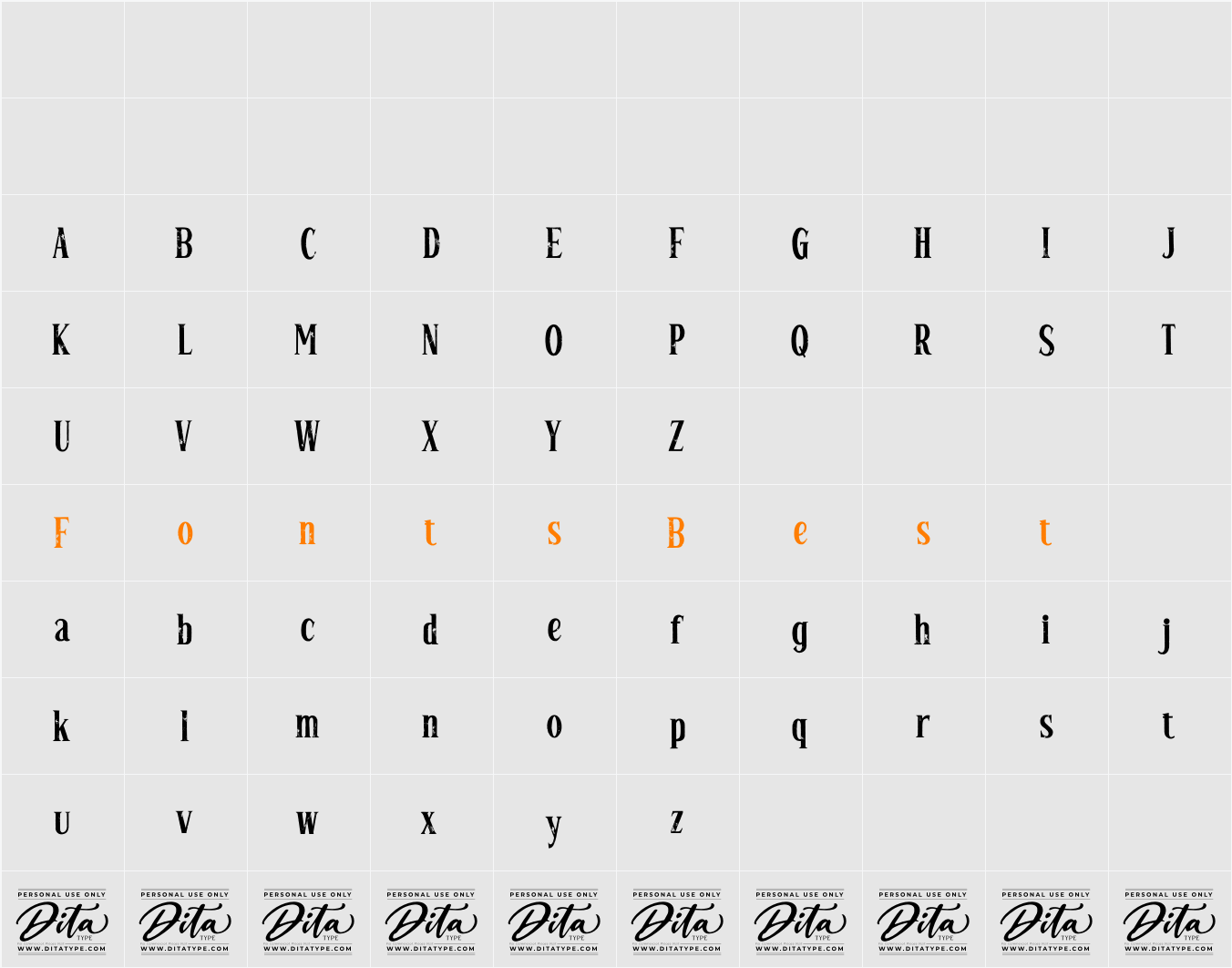 Loscarlo Personal Use Character Map