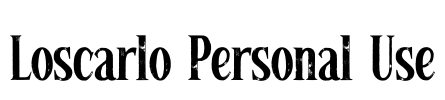 Loscarlo Personal Use Font Image