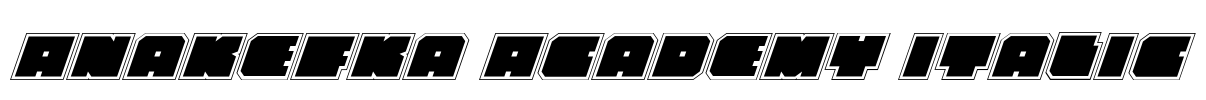 Anakefka Academy Italic Font Image