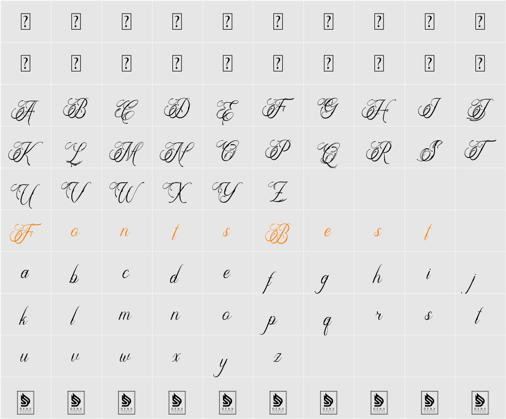 Alfiany Dek Character Map
