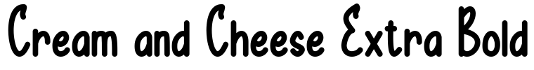 Cream and Cheese Extra Bold Font Image