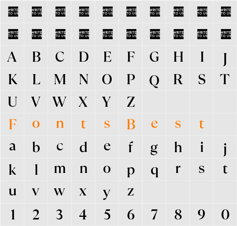 TT Ramillas Trl Medium Character Map