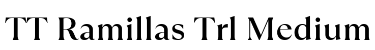 TT Ramillas Trl Medium Font Image