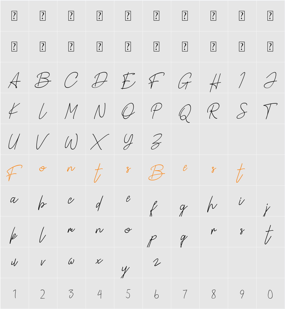 Alamanda Santika Signature Character Map