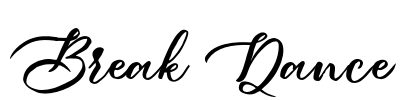 Break Dance Font Image