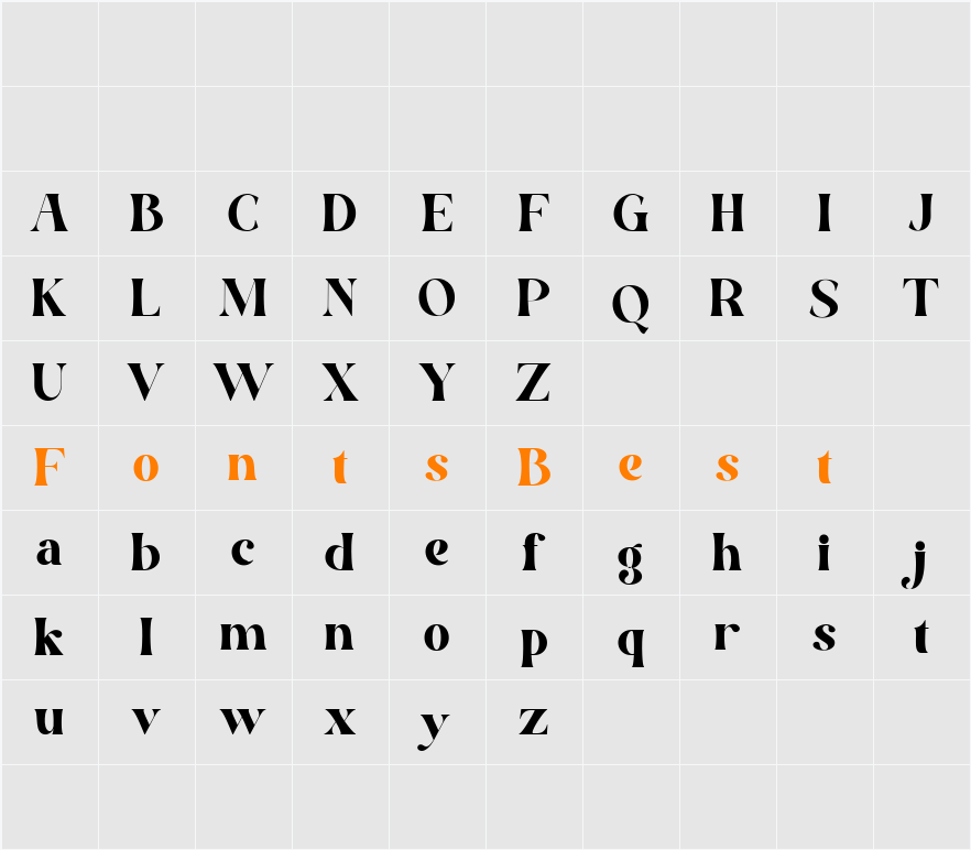 Balkey Character Map