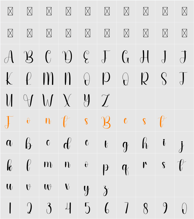 Bunching Character Map