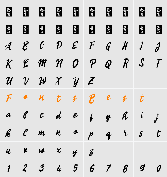 j Jabatan Umum Character Map