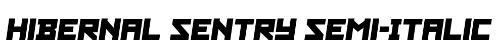 Hibernal Sentry Semi-Italic Font Image