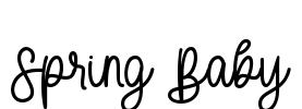 Spring Baby Font Image
