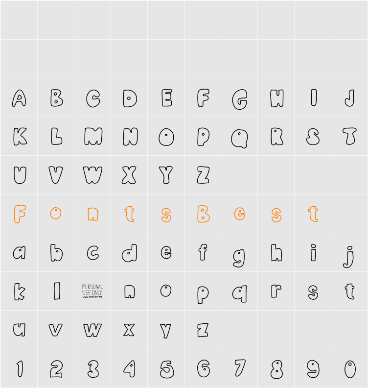 Melon Character Map