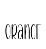 ORANGE Font Image
