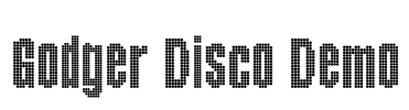 Godger Disco Demo Font Image