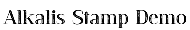 Alkalis Stamp Demo Font Image