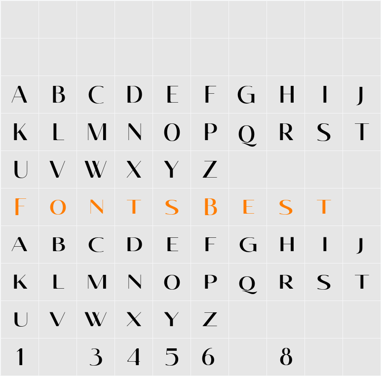 Katoria Sans Character Map