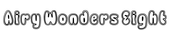 Airy Wonders Eight Font Image