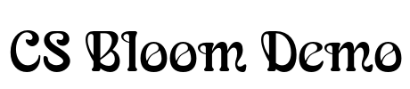 CS Bloom Demo Font Image