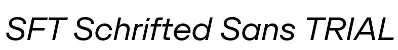 SFT Schrifted Sans TRIAL Font Image