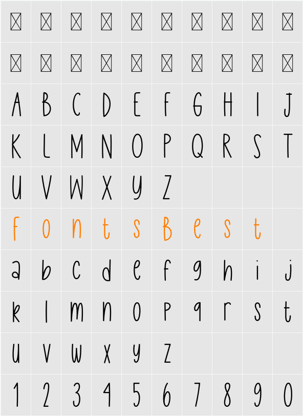 Normal Character Map