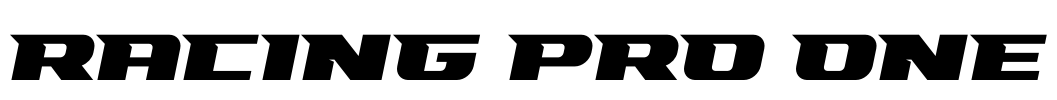 Racing Pro One Font Image