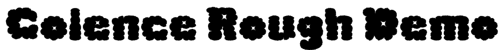 Colence Rough Demo Font Image