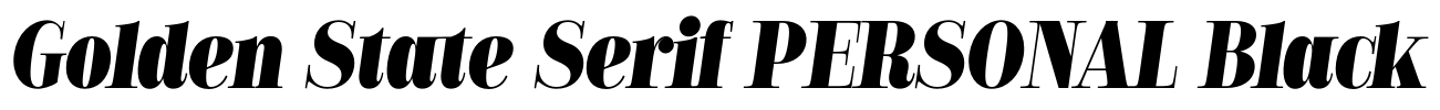 Golden State Serif PERSONAL Black Font Image