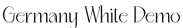 Germany White Demo Font Image