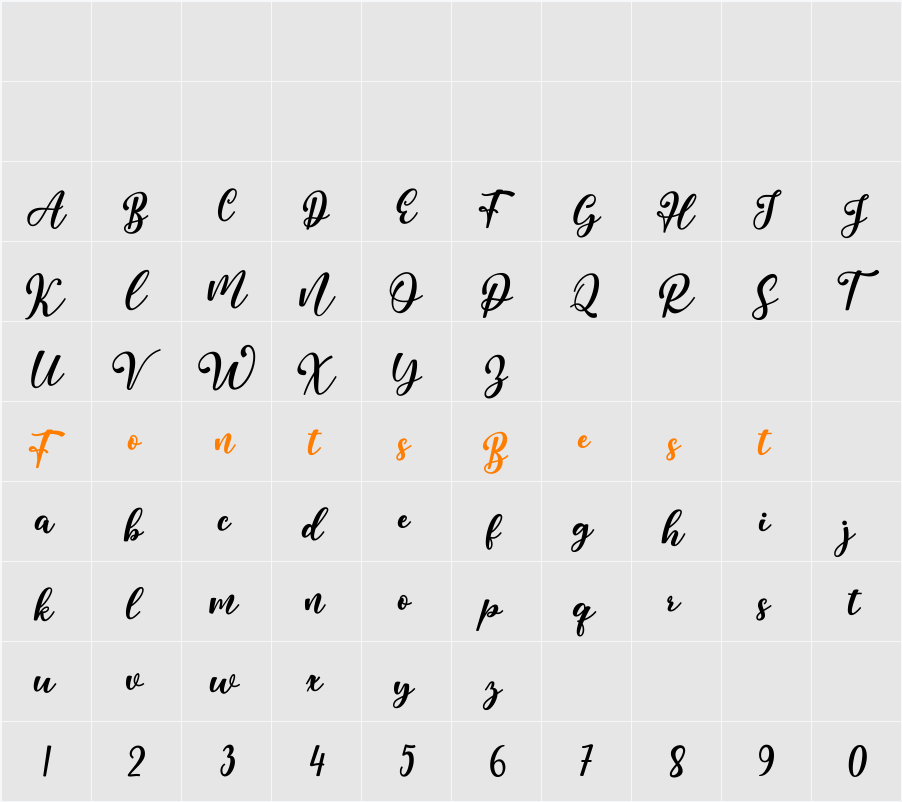 Elmita Character Map